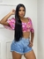 Cropped Viscose 6 Botões Manga Babada