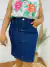Saia Jeans Midi Plus Botão Branco ATT 01