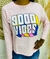 T-Shirt Juvenil Good Vibes Manga Longa