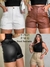 Y7831 Short Couro Fake Bolso Frontal NSY
