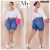 Bermuda Jeans Plus Listrada Barra Dobrada MRTS
