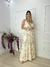Vestido Longo Alcinha Decote V Costa Lastex Viscolinho
