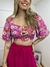Cropped Viscose 6 Botões Manga Babada - Atual Malhas