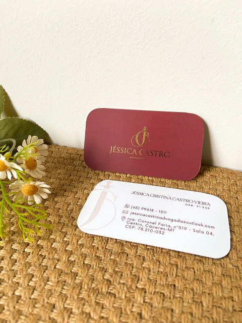 Cartão de Visita Arredondado | Hot Stamping