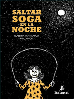 saltar soga en la noche