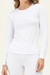 Blusa Feminina Manga Longa Thermo Branco Toque Intimo 17356 na internet