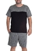 Pijama Masculino Viscolycra Mescla e Preto Nobre Toque Íntimo 21104 - comprar online