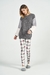 Pijama Feminino Longo Moletom Felpado e Legging Cotton Red Heart Cor com Amor 17441