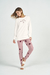 Pijama Feminino Manga Longa Moletinho Felpado e Legging Hearts Cor com Amor 17297 - comprar online