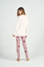 Pijama Feminino Manga Longa Moletinho Felpado e Legging Hearts Cor com Amor 17297 - loja online