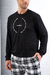 Pijama Masculino Manga Longa Tricot Light e Calça Flanela Xadrez Hugo Mixte 21214 - comprar online