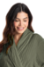 Robe Feminino Longo Fleece Canelado Verde Daniela Tombini 18152 - comprar online
