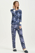 Pijama Feminino Longo Visco Comfy Blue Star Cor com Amor 18164 na internet