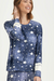 Pijama Feminino Longo Visco Comfy Blue Star Cor com Amor 18164 - comprar online