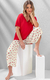 Pijama Feminino Pantacourt Modal Coração Vermelho Mixte 17984