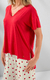 Pijama Feminino Pantacourt Modal Coração Vermelho Mixte 17984 - comprar online