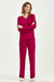 Pijama Feminino Longo Visco Comfy Cherry com Renda Cor com Amor 18292