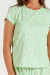 Pijama Feminino Curto Frutinhas Verde Cor com Amor 18430 na internet