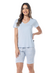 Pijama Feminino Curto Bermuda Viscolycra Listrada Ciel Sonhatto 18496