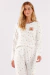 Pijama Feminino Longo Wake Up for Breakfast Algodão Cor com Amor 18553 - comprar online