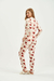 Pijama Feminino Longo Algodão Heart Vermelho Cor com Amor 18319 na internet