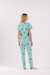 Pijama Feminino Manga Curta e Calça Comprida Green Heart Cor com Amor 18549 - loja online