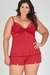 Short Doll Microfibra Bojo Franzido Renda Rubi Plus Size Brilho da Seda 17194 - comprar online