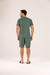 Pijama Masculino Curto Verde Miragem + Saquinho Cor com Amor 21253 - loja online