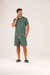 Pijama Masculino Curto Verde Miragem + Saquinho Cor com Amor 21253 - DH pijamas