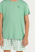 Pijama Infantil Menino Curto Xadrez Vichy Verde Visco Comfort Cor com Amor 30860 na internet