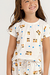 Pijama Menina Curto Regata Urso Good Times Malha Comfort Cor com Amor 30878 - comprar online