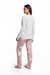 Pijama Manga Longa Moletinho Viscose Floral com Renda Inspirate 146810 - 16797 - comprar online