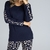 Pijama Feminino Longo Visco Premium Rogeant Onça Marinho Inspirate 18159 - comprar online