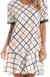 Camisola Manga Curta Microfibra Helena Xadrez Daniela Tombini 17509 - comprar online