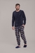 Pijama Masculino Longo Fleece Xadrez Do It Lua Luá 21161