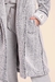 Overcoat Lulu Cinza Mescla Premium Flock Lua Luá 17424 na internet