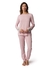 Pijama Feminino Longo Moletinho Rosa com Guiper Inspirate 17379 - comprar online