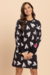Camisola Manga Longa Coração Preto&Branco Lua Encantada 18313
