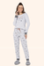 Pijama Feminino Manga Longa Algodão Face Pets Lua Encantada 17726