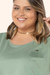 Pijama Feminino Manga Curta e Calça Comprida Algodão Xadrez Sonhe Verde Plus Size Lua Encantada 17729 - comprar online