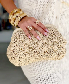 Clutch Palha Com Alça