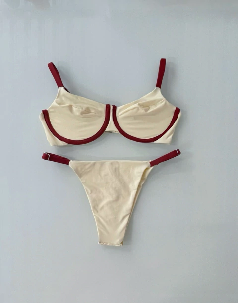 Conjunto Top Clarisse e calcinha bronze regulagem - comprar online