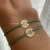 Pulseira Ouro18k Fio Colorido e Plaquinha - comprar online