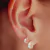 Brinco Ouro 18k Gota Cristal 7/9mm