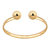 Anel Ouro 18k  Aro Aberto com Bolinhas  4mm