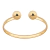 Anel Ouro 18k  Aro Aberto com Bolinhas  4mm