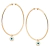 Argolas Ouro 18k 4,0cm com Olho Grego