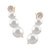 Brinco Ouro 18k Ear cuff com Pérola Natural e Topázio Branco