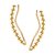 Brinco Ouro 18k Ear cuff com Bolinhas