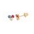 Brinco Ouro 18k Cachinhos coloridos